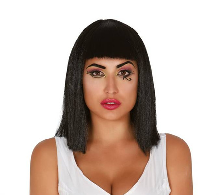 PERUKA KLEOPATRY CZARNA