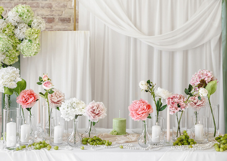 SZTUCZNY KWIAT HORTENSJA 69 CM BIAŁY ANABELLE