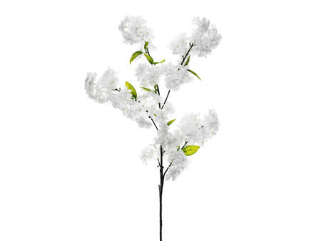 Sztuczny kwiat - Kwitnąca Wiśnia, 97 cm, biały