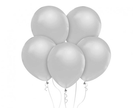 BALONY METALICZNE SREBRNE 30 CM 10 SZT