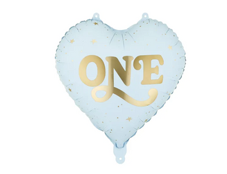 BALON FOLIOWY SERCE ONE 45 CM JASNY NIEBIESKI