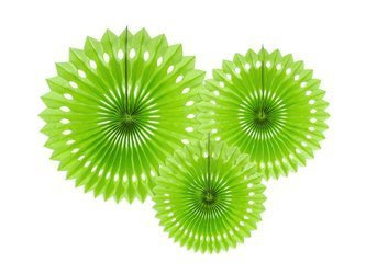 ROZETY DEKORACYJNE ZIELONE, 3 SZT