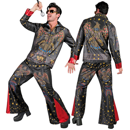 STRÓJ MĘSKI KRÓL ROCK"N"ROLL CZARNY