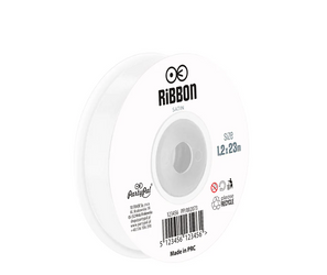 TASIEMKA SATYNOWA BIAŁA 12 MM X 23 M