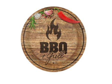 TALERZYKI PAPIEROWE 8 SZT 23 CM BBQ GRILL