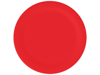 TALERZYKI PAPIEROWE CZERWONE 18 CM 6 SZT.