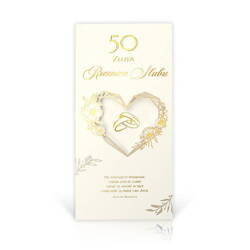 KARTKA Z OKAZJI 50 ROCZNICY ŚLUBU SERCE