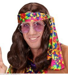 PERUKA HIPPIS BRĄZOWA