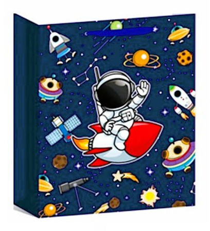 TORBA PREZENTOWA DZIECIĘCA KOSMOS 26 X 10 X 32 CM