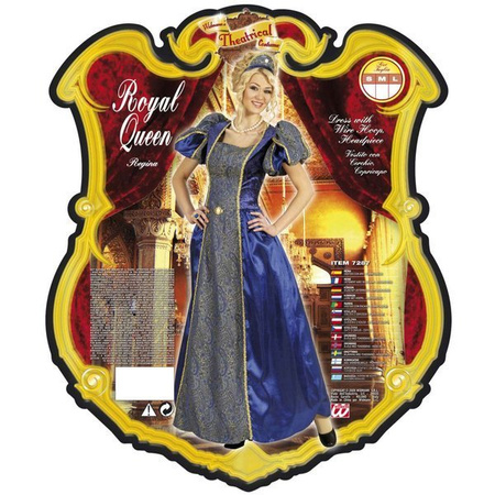 Strój Królowa Baroku niebieska 