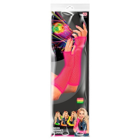 RĘKAWICZKI SIATKA NEON RÓŻOWE