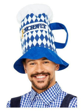 CZAPKA OKTOBERFEST KUFEL PIWA NIEBIESKI