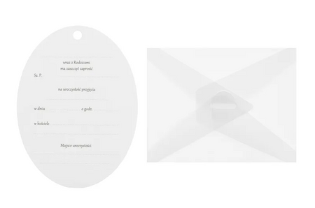 ZAPROSZENIA KOMUNIJNE 10 SZT IHS BIAŁE