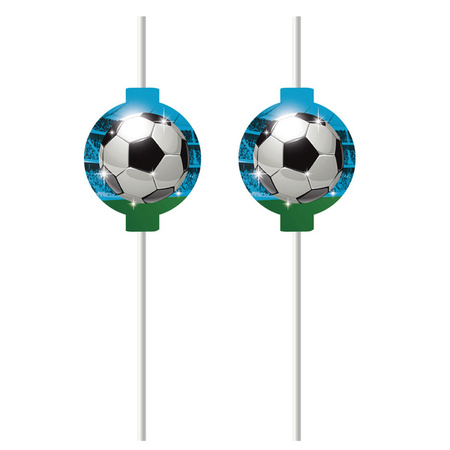 SŁOMKI PAPIEROWE PIŁKA NOŻNA 4 SZT.