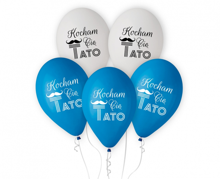 BALONY KOCHAM CIĘ TATO 12 CALI 5 SZT.