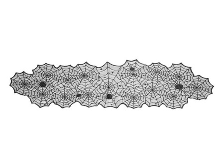 BIEŻNIK PAJĘCZYNA CZARNY 185X45CM