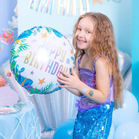 BALON FOLIOWY HAPPY BIRTHDAY OCEAN 45 CM