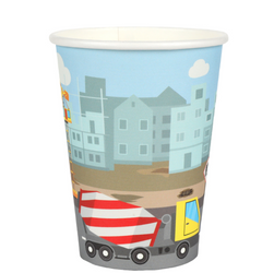 KUBECZKI PAPIEROWE PLAC BUDOWY 270 ML 10 SZT