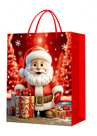 TOBRA PREZENTOWA MIKOŁAJ Z PREZENTAMI 23 X 18 X 10 CM 