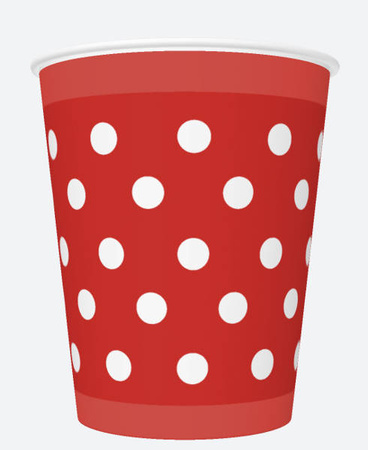 KUBECZKI CZERWONE W KROPKI 250 ML