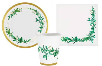 ZESTAW ZIELONE LISTKI 3 ELEMENTY