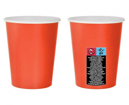 KUBECZKI PAPIEROWE CZERWONE 270ml/14 szt.