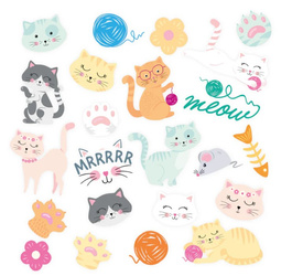 TATUAŻE ZMYWALNE KOTKI 23SZT