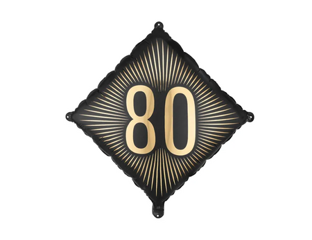 BALON FOLIOWY 80 CYFRA 46 X 46 CM ROMB