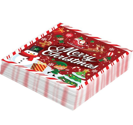 SERWETKI PAPIEROWE MERRY CHRISTMAS ELF 33 CM 20 SZT.