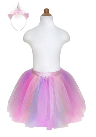 ZESTAW JEDNOROŻEC TĘCZOWY TUTU+OPASKA