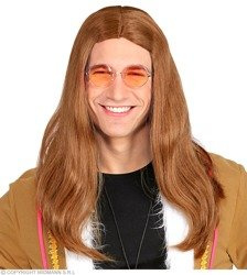 PERUKA HIPIS BRĄZOWA