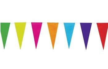 GIRLANDA TĘCZOWE TRÓJKĄTY