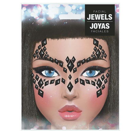 KRYSZTAŁKI NA TWARZ CZARNE NIETOPERZ HALLOWEEN