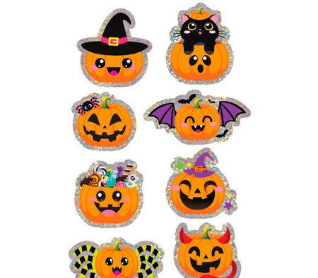 NAKLEJKI HALLOWEENOWE DYNIE HOLOGRAFICZNE 