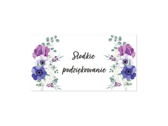 NAKLEJKI NA PUDEŁKA NA CIASTO KOLOROWE KWIATY 8 SZT