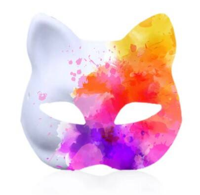 ZESTAW MASKA KOTA DO MALOWANIA 6SZT