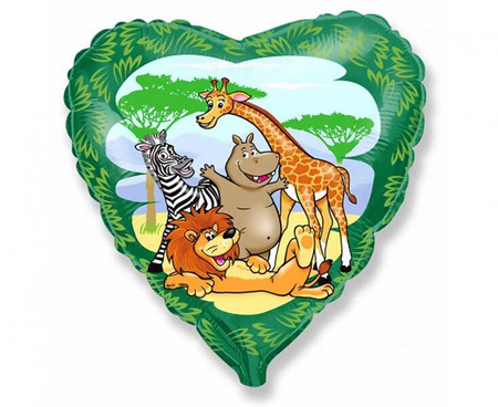 Balon foliowy 18 FX - Zwierzęta z dżungli KK