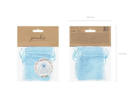 WORECZKI Z ORGANZY BŁĘKIT 10 SZT