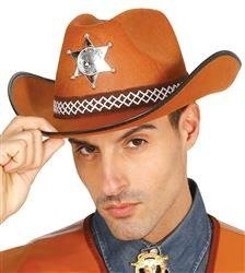 BROWN FELT SHERIFF HAT