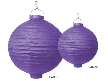 Lampion papierowy, fioletowy, 20cm (1 karton / 50 szt.)