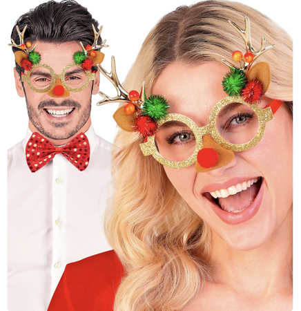 OKULARY RENIFERA BOŻE NARODZENIE