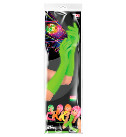 RĘKAWICZKI NEONOWE ZIELONE 40CM