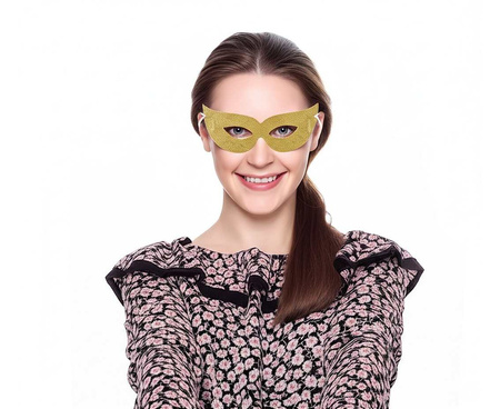 Maseczki papierowe złote, 4 szt. bal karnawałowy