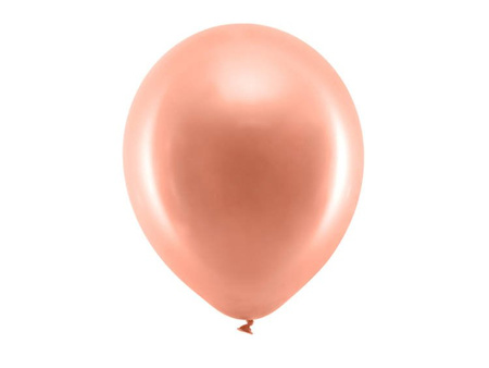 BALONY RAINBOW 30 CM METALIK RÓŻOWE ZŁOTO 100 SZT
