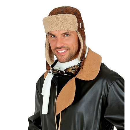 CZAPKA PILOTA BRĄZOWA