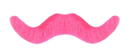 WĄSY RÓŻOWE MOCNO WYWINIĘTE