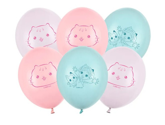 BALONY LATEKSOWE KOCI DOMEK GABI 27 CM 6 SZT