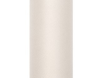 TIUL GŁADKI KREMOWY 15 cm x 9 m