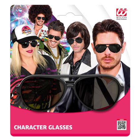 OKULARY POLICJANTA CZARNE 