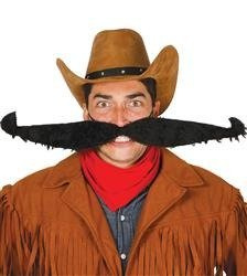 WĄSY KOWBOJA GIGA CZARNE